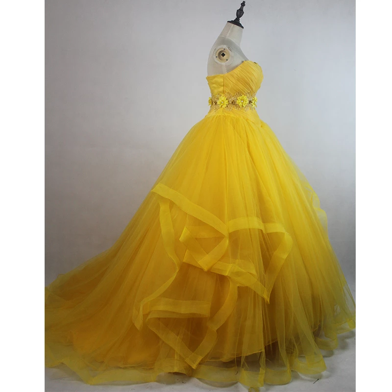 2017 New Movie Beauty And The Beast Belle Dress Cosplay Costume Halloween Costume 6 2017 New Movie Beauty And The Beast Belle Dress Cosplay Costume Halloween Costume - Image 4