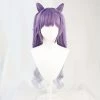 Purple 80cm Genshin Impact Keqing Tail Style Cosplay Wig -Game Costumes Shop 1 5