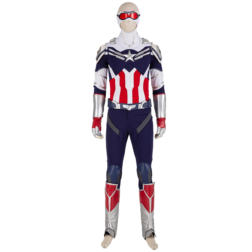 The Falcon And The Winter Soldier Sam Wilson Captain America Cosplay Costume 4 The Falcon And The Winter Soldier Sam Wilson Captain America Cosplay Costume - Image 2