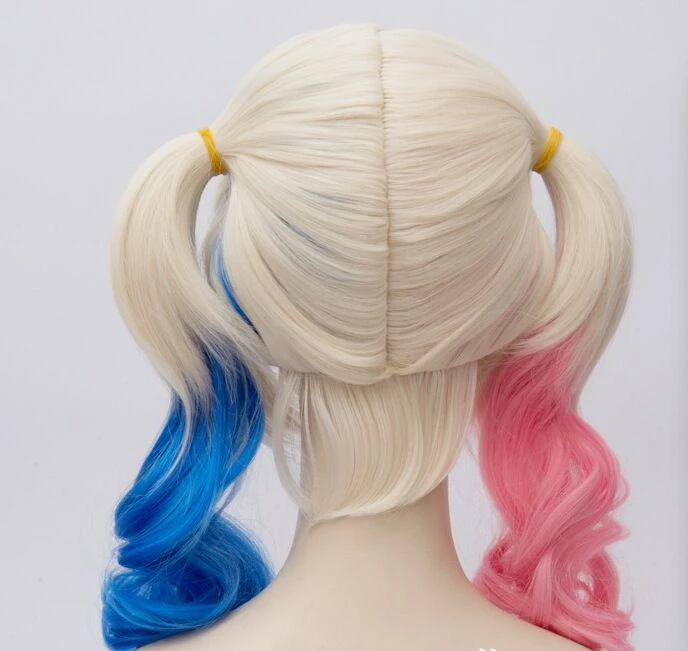 45cm Batman Suicide Squad Harley Quinn Cosplay Wig 4 45cm Batman Suicide Squad Harley Quinn Cosplay Wig - Image 2