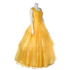 2017 New Movie Beauty And The Beast Belle Princess Dress Cosplay Costume - Version 2 -Game Costumes Shop COS 001 03 47