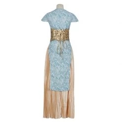 Game Of Thrones Daenerys Targaryen Khaleesi Blue Dress Cosplay Costume (Qarth Look) -Game Costumes Shop COS 001 03 8