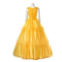 2017 New Movie Beauty And The Beast Belle Princess Dress Cosplay Costume - Version 2 -Game Costumes Shop COS 001 04 39