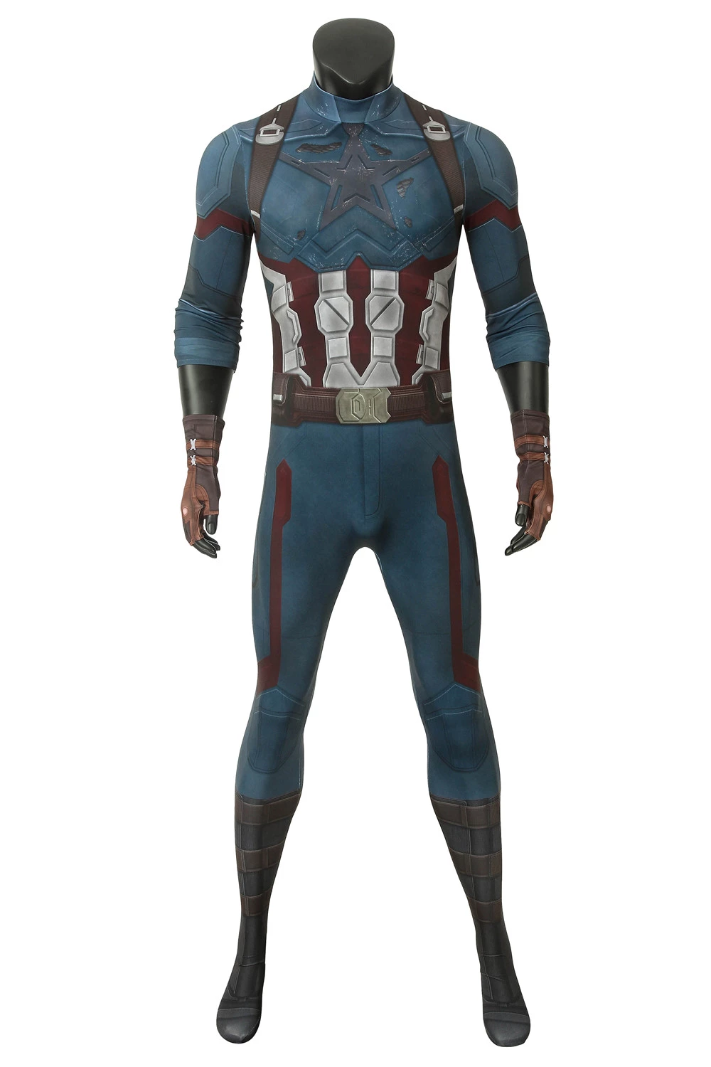 Avengers: Infinity War Captain America Jumpsuit Cosplay Costume 3 Avengers: Infinity War Captain America Jumpsuit Cosplay Costume