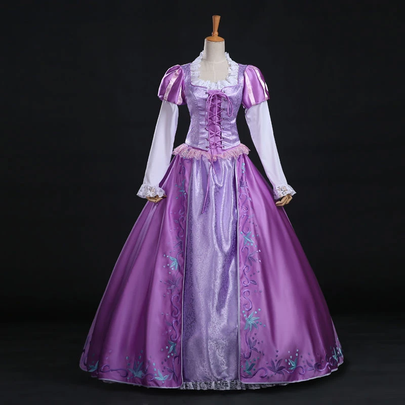 Disney Tangled Rapunzel Dress Cosplay Costume 3 Disney Tangled Rapunzel Dress Cosplay Costume