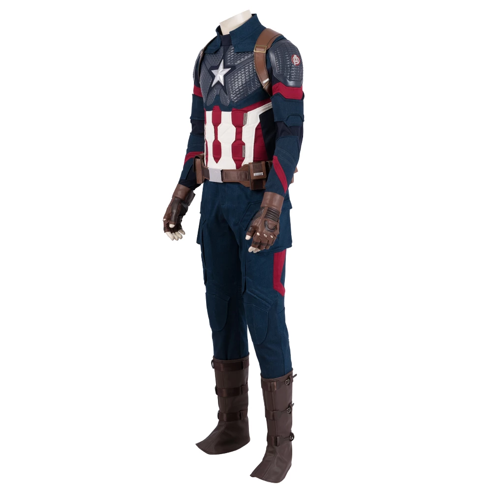 Avengers: Endgame Captain America Steve Rogers Suit Cosplay Costume 5 Avengers: Endgame Captain America Steve Rogers Suit Cosplay Costume - Image 3