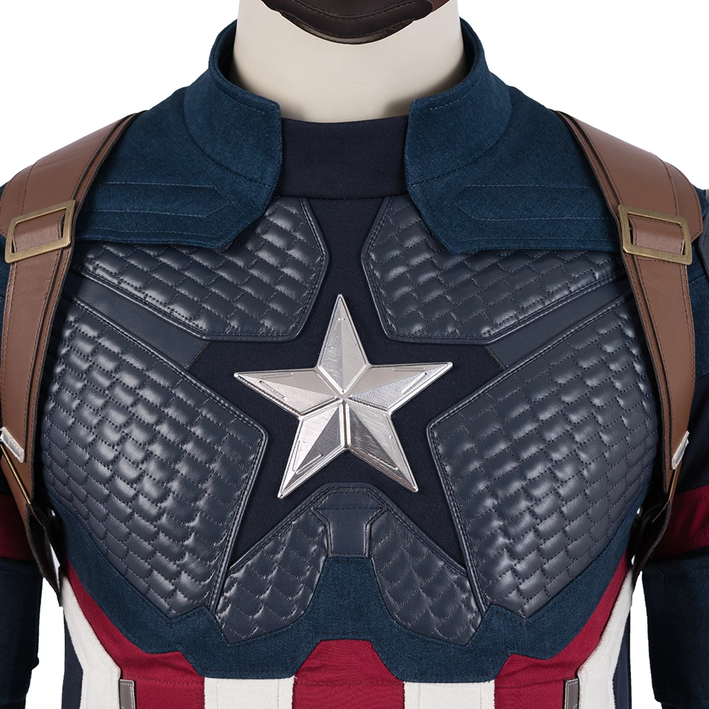 Avengers: Endgame Captain America Steve Rogers Suit Cosplay Costume 9 Avengers: Endgame Captain America Steve Rogers Suit Cosplay Costume - Image 7