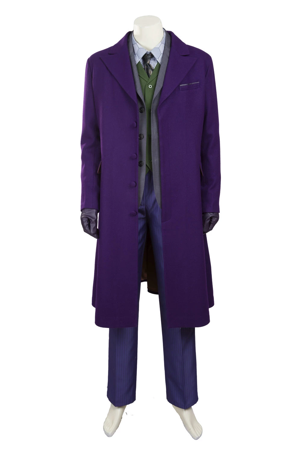 Batman: The Dark Knight Rises The Joker Woolen Coat Cosplay Costume 3 Batman: The Dark Knight Rises The Joker Woolen Coat Cosplay Costume