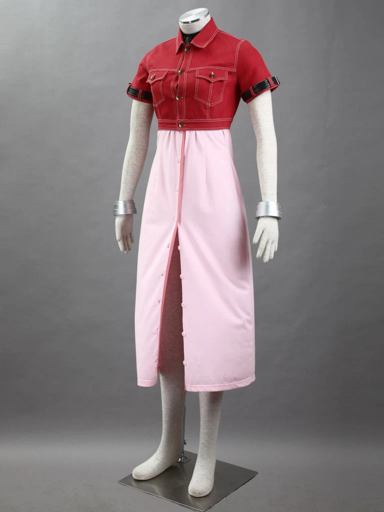 Final Fantasy VII 7 Aerith Gainsborough Cosplay Costume 5 Final Fantasy VII 7 Aerith Gainsborough Cosplay Costume - Image 3