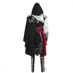 Assassin's Creed II Ezio Auditore Da Firenze Black Edition Cosplay Costume Version 2 -Game Costumes Shop COS 004 04 35