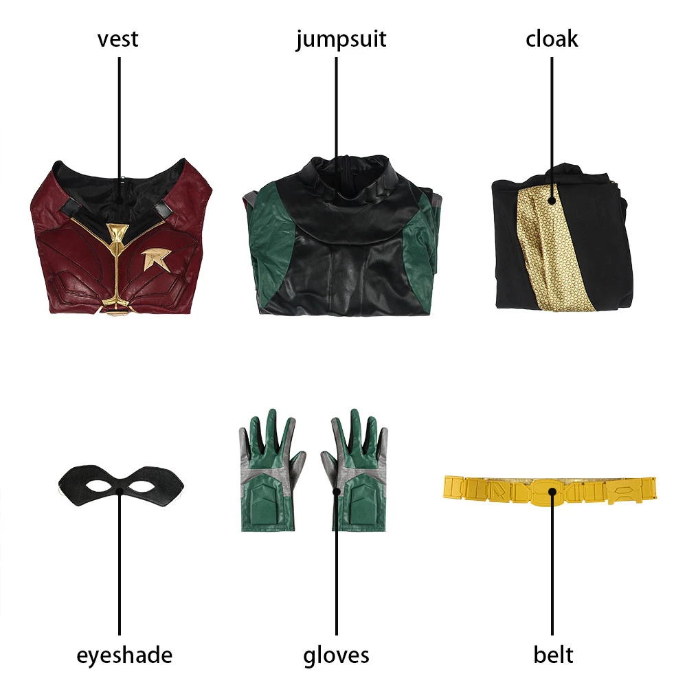 Titans Dick Grayson Robin Nightwing Cosplay Costume 12 Titans Dick Grayson Robin Nightwing Cosplay Costume - Image 10
