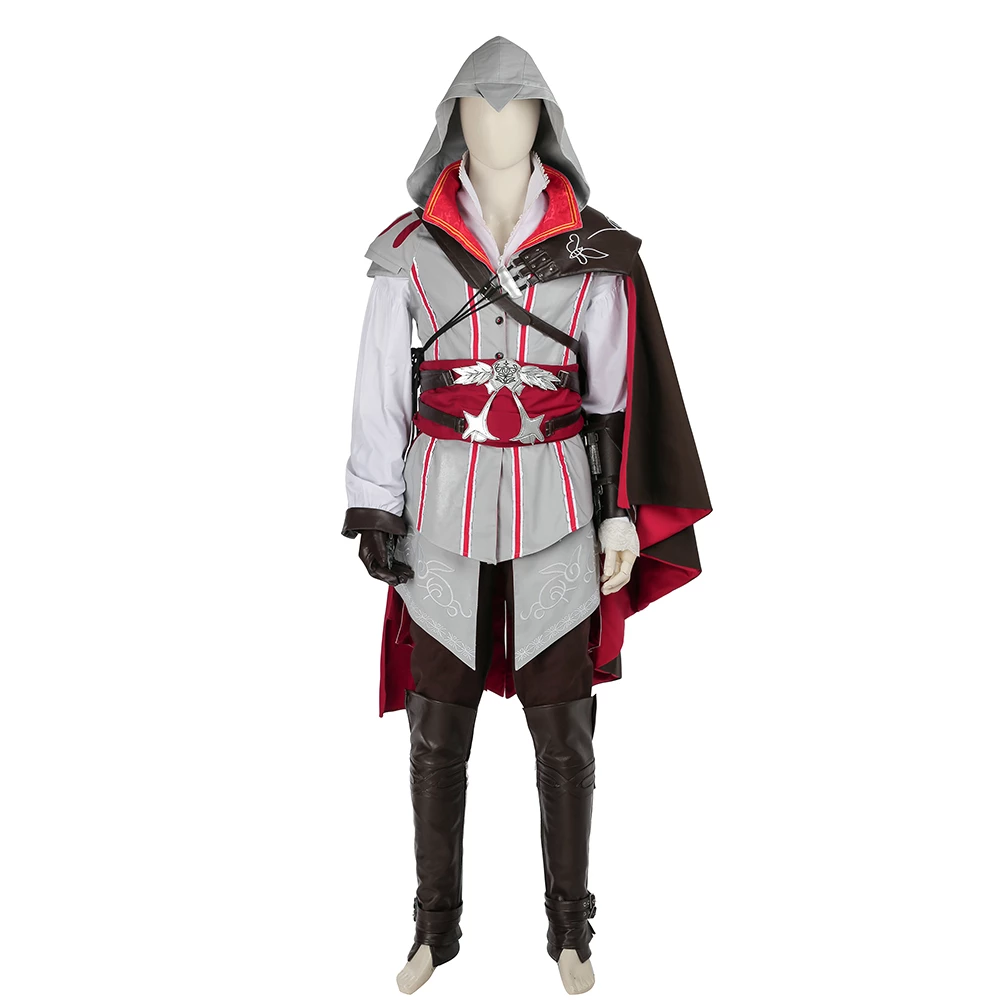Assassin's Creed II Ezio Auditore Da Firenze White Edition Cosplay Costume Version 2 3 Assassin's Creed II Ezio Auditore Da Firenze White Edition Cosplay Costume Version 2