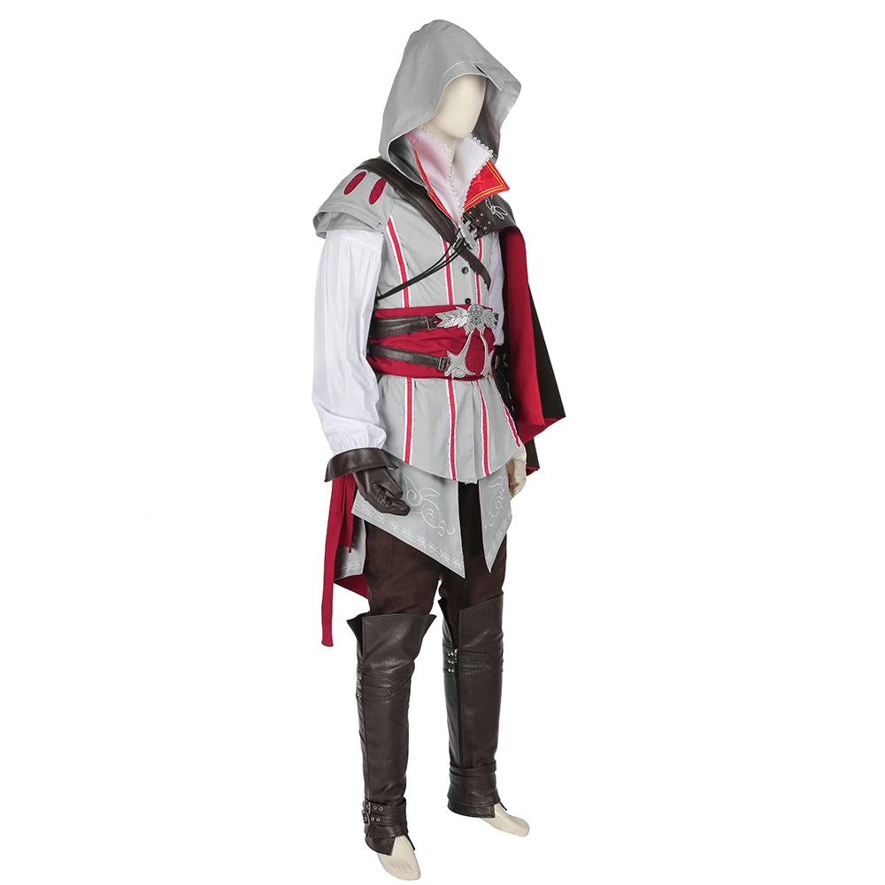 Assassin's Creed II Ezio Auditore Da Firenze White Edition Cosplay Costume Version 2 4 Assassin's Creed II Ezio Auditore Da Firenze White Edition Cosplay Costume Version 2 - Image 2