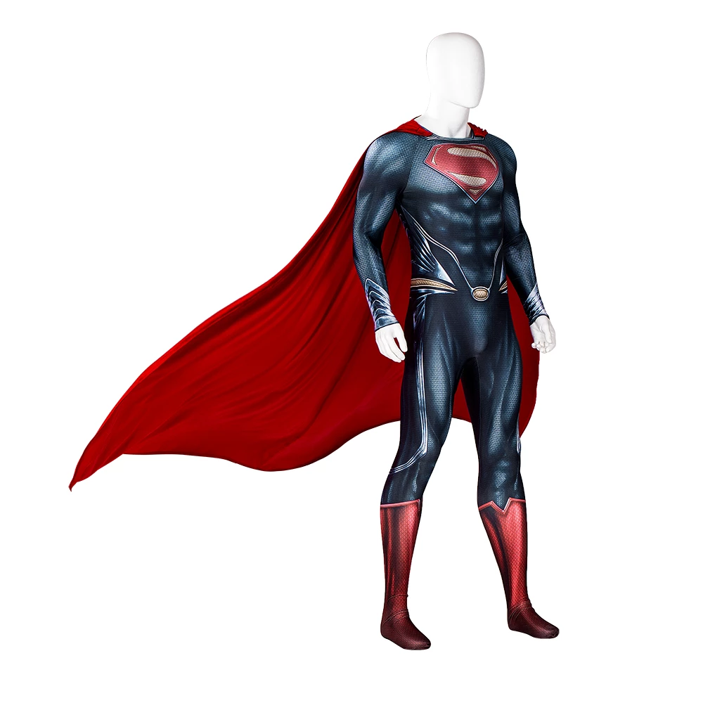 Man Of Steel Superman Clark Kent Jumpsuit Cosplay Costume 7 Man Of Steel Superman Clark Kent Jumpsuit Cosplay Costume - Image 5