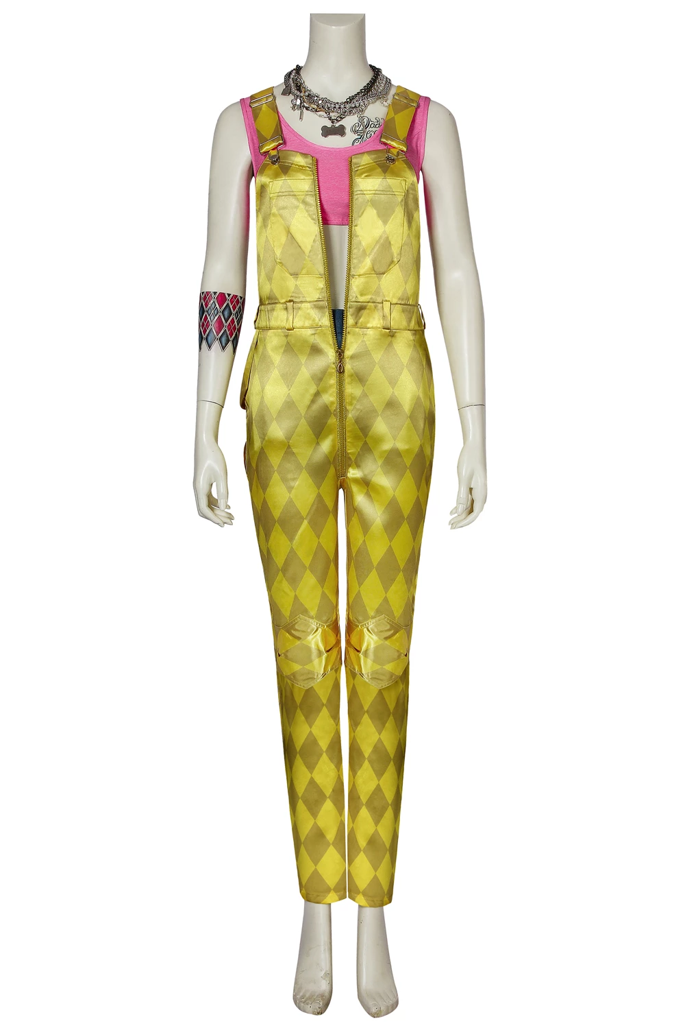 2020 Movie Birds Of Prey Harley Quinn Yellow Suit Cosplay Costume Version 2 3 2020 Movie Birds Of Prey Harley Quinn Yellow Suit Cosplay Costume Version 2