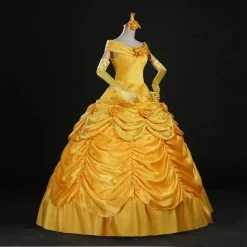 Disney Deluxe Beauty And The Beast Belle Dress Cosplay Costume -Game Costumes Shop COS 006 02 19