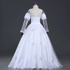 Alice In Wonderland 2 The White Queen Cosplay Costume -Game Costumes Shop COS 006 03 1