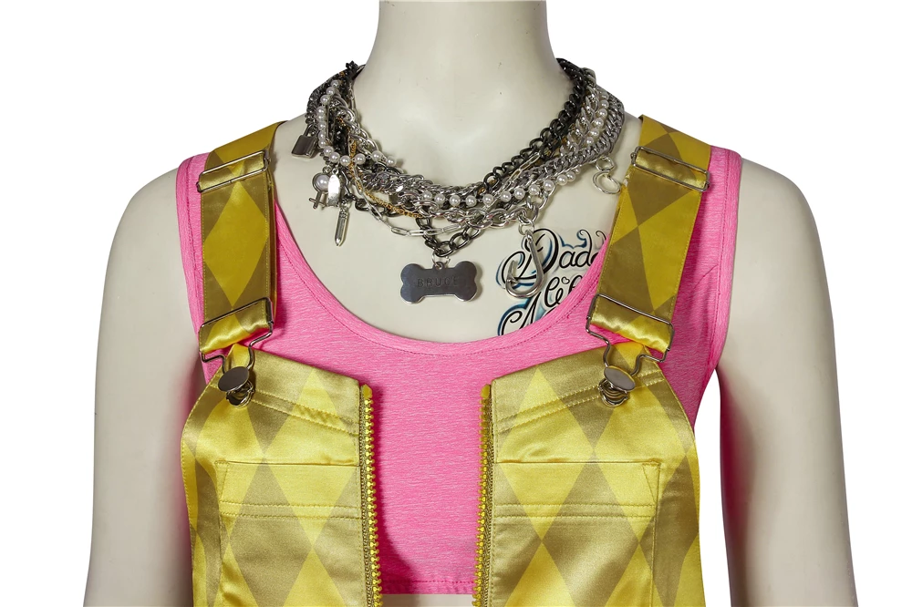 2020 Movie Birds Of Prey Harley Quinn Yellow Suit Cosplay Costume Version 2 8 2020 Movie Birds Of Prey Harley Quinn Yellow Suit Cosplay Costume Version 2 - Image 6