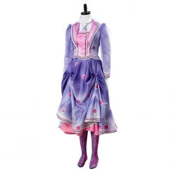 Mary Poppins Returns Mary Poppins Purple Suit Cosplay Costume -Game Costumes Shop COS 007 02 154