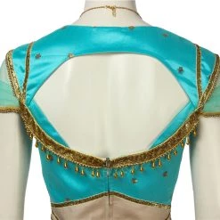 2019 Movie Aladdin Princess Jasmine Green Suit Cosplay Costume -Game Costumes Shop COS 007 06 46