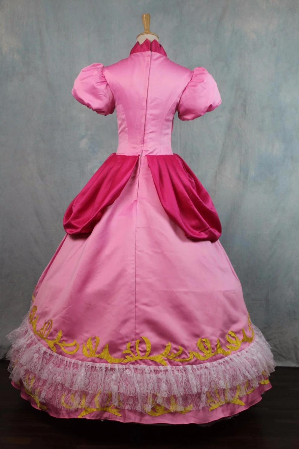 Super Mario Princess Peach Dress Cosplay Costume 5 Super Mario Princess Peach Dress Cosplay Costume - Image 3