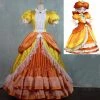Super Mario Princess Daisy Dress Cosplay Costume 1 Super Mario Princess Daisy Dress Cosplay Costume -Game Costumes Shop COS 009 01 160
