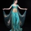 2020 Movie Aladdin Princess Jasmine Green Suit Cosplay Costume -Game Costumes Shop COS 009 01 165