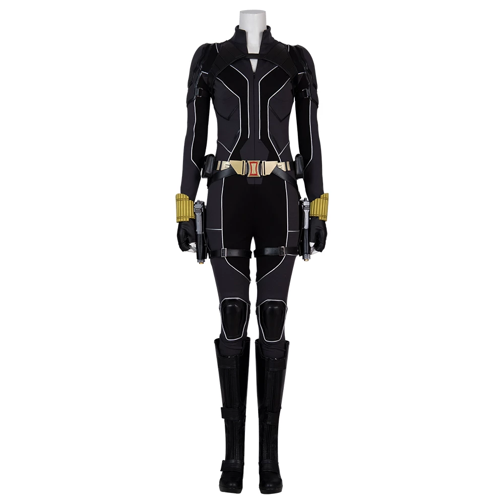 2020 Movie Black Widow Natasha Romanoff Black Jumpsuit Cosplay Costume 3 2020 Movie Black Widow Natasha Romanoff Black Jumpsuit Cosplay Costume