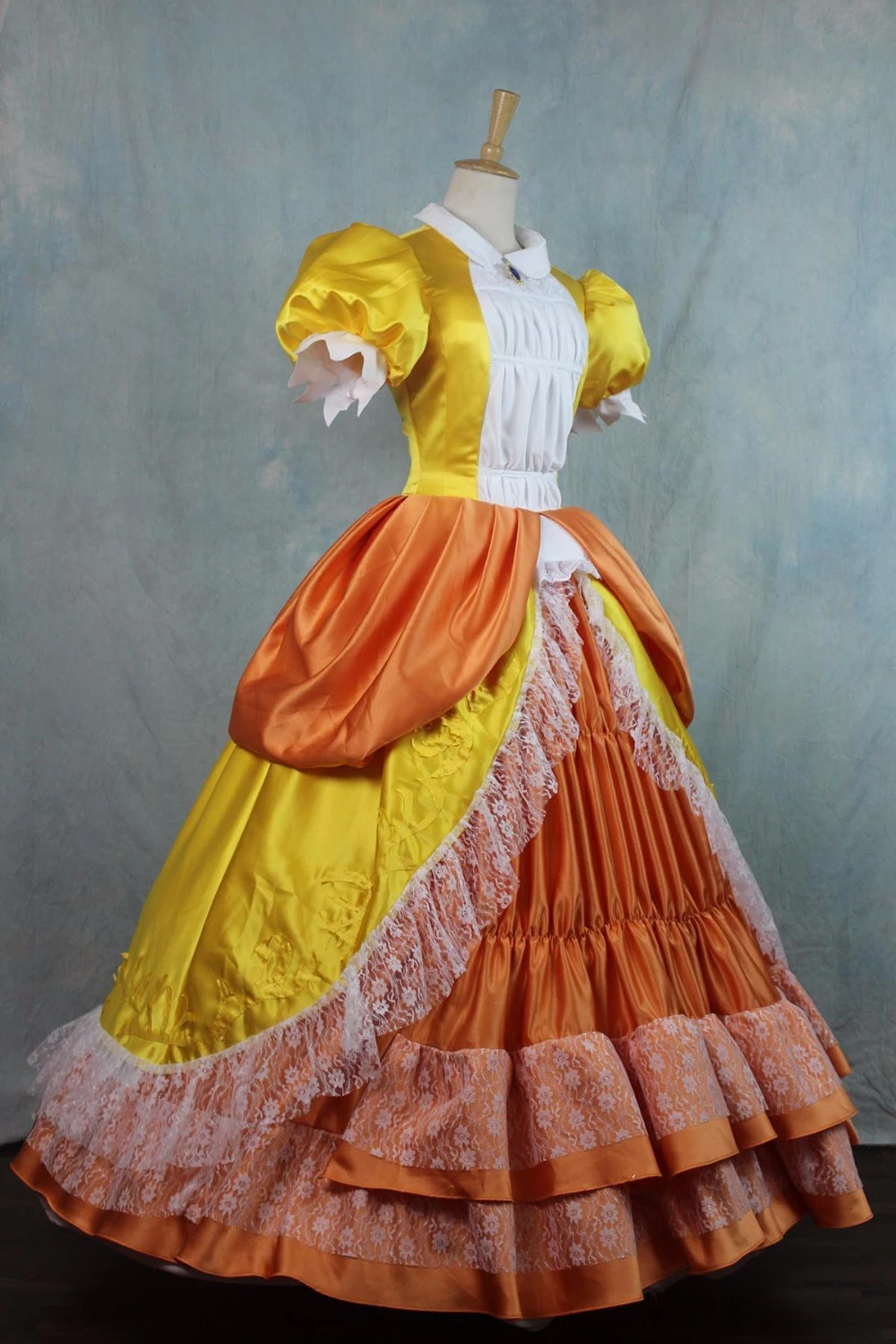 Super Mario Princess Daisy Dress Cosplay Costume 5 Super Mario Princess Daisy Dress Cosplay Costume - Image 3