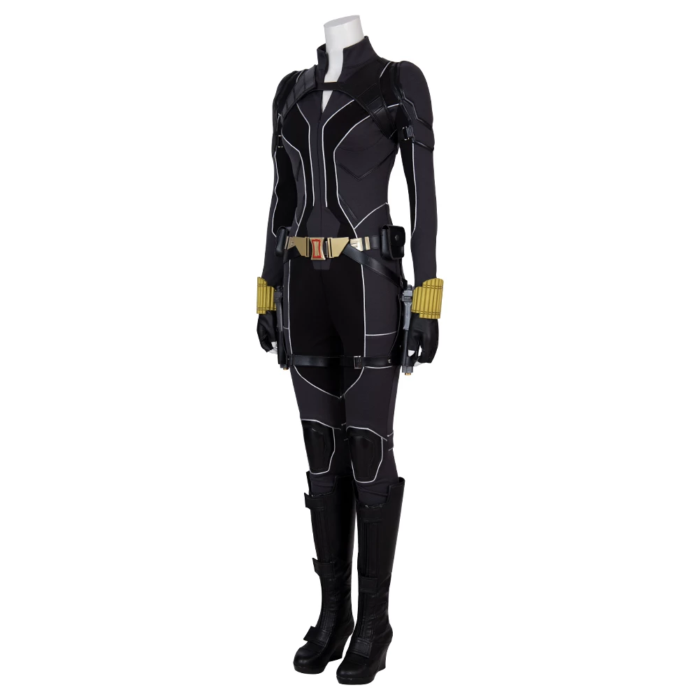 2020 Movie Black Widow Natasha Romanoff Black Jumpsuit Cosplay Costume 5 2020 Movie Black Widow Natasha Romanoff Black Jumpsuit Cosplay Costume - Image 3