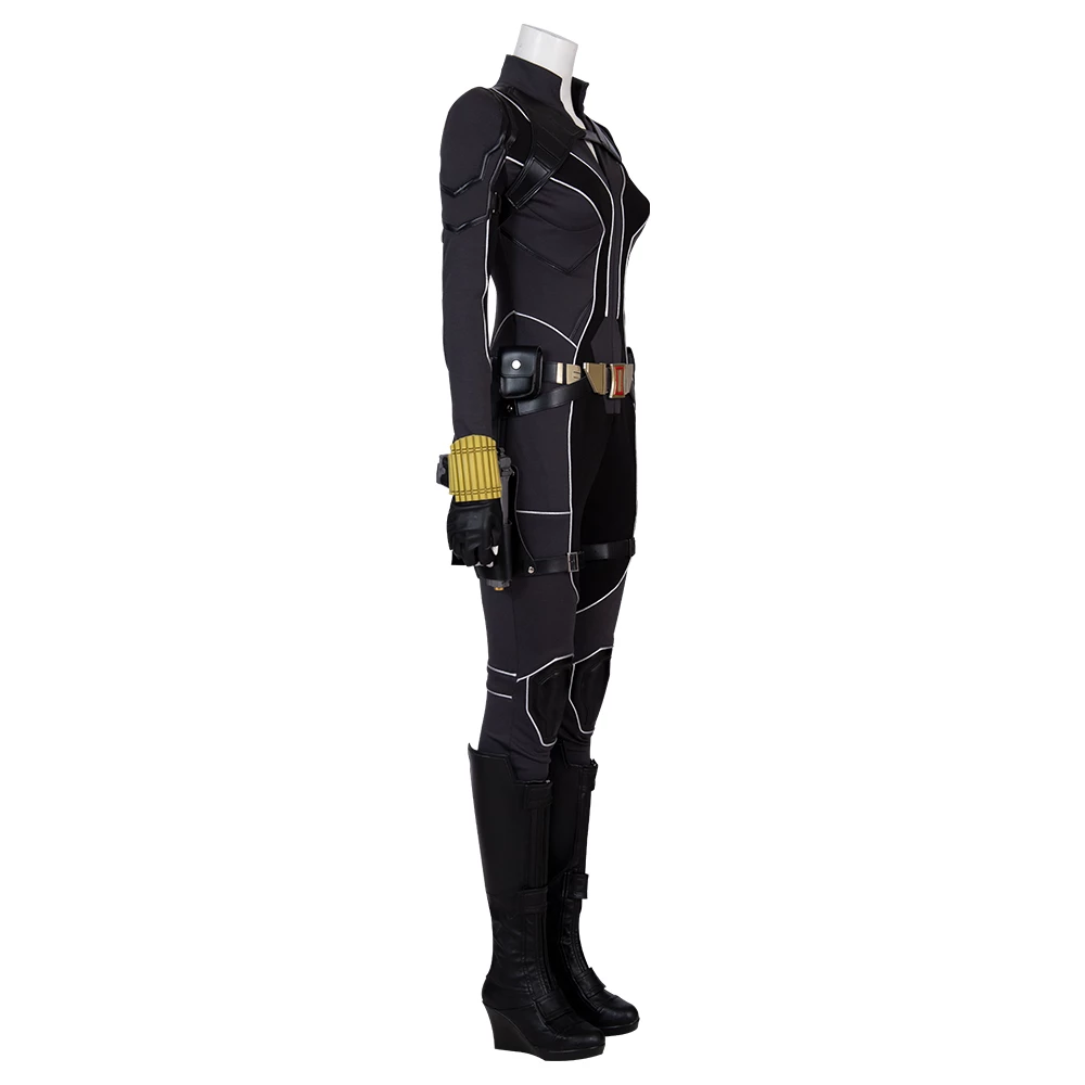 2020 Movie Black Widow Natasha Romanoff Black Jumpsuit Cosplay Costume 6 2020 Movie Black Widow Natasha Romanoff Black Jumpsuit Cosplay Costume - Image 4