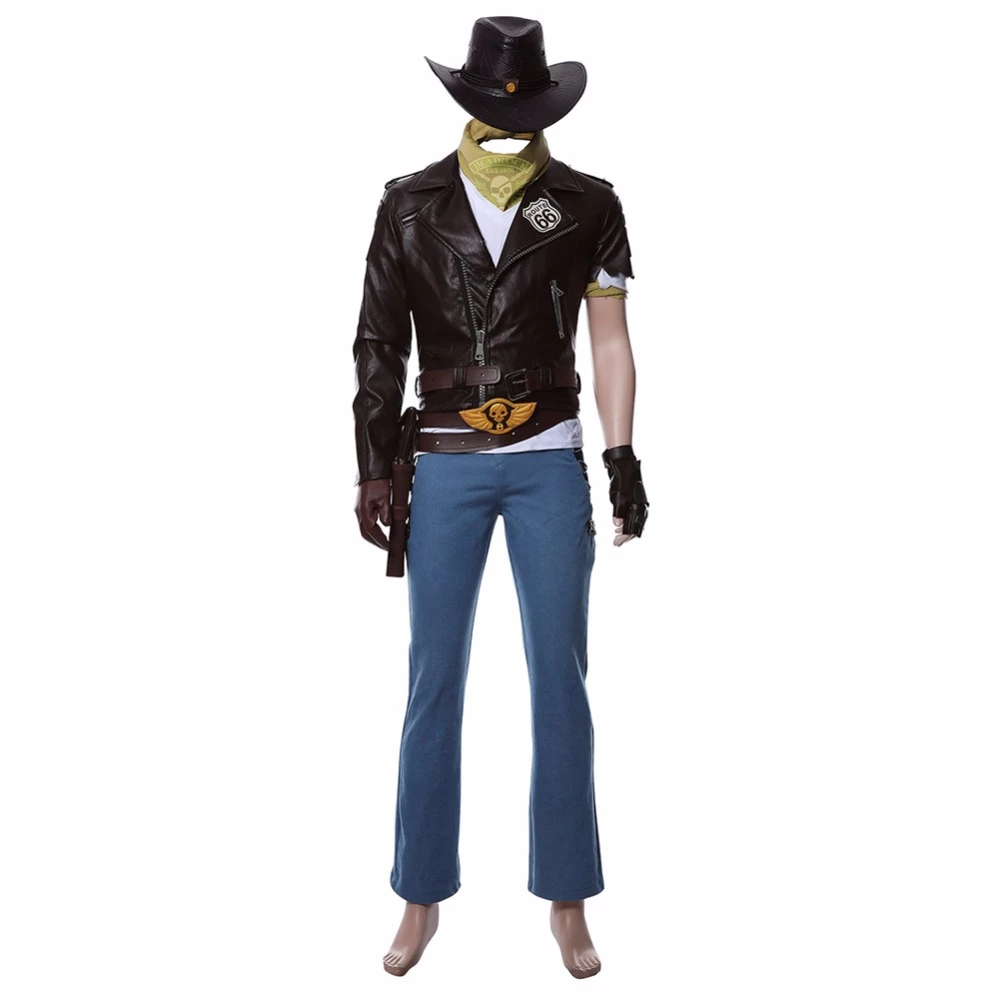 Overwatch Jesse McCree Outfit Cosplay Costume 4 Overwatch Jesse McCree Outfit Cosplay Costume - Image 2