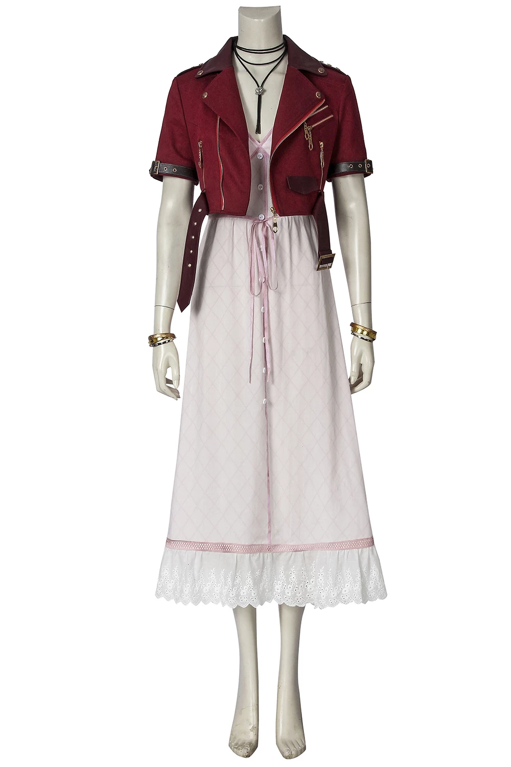 Final Fantasy VII Crisis Core: Aerith Gainsborough Cosplay Costume 8 Final Fantasy VII Crisis Core: Aerith Gainsborough Cosplay Costume - Image 6