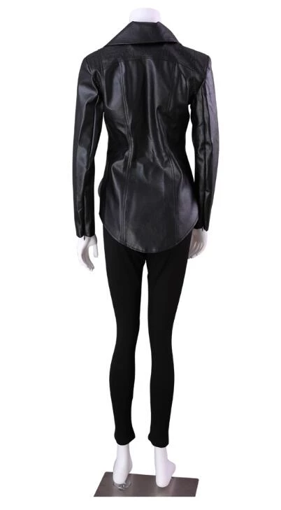 Once Upon A Time Emma Swan Black Suit Cosplay Costume 4 Once Upon A Time Emma Swan Black Suit Cosplay Costume - Image 2
