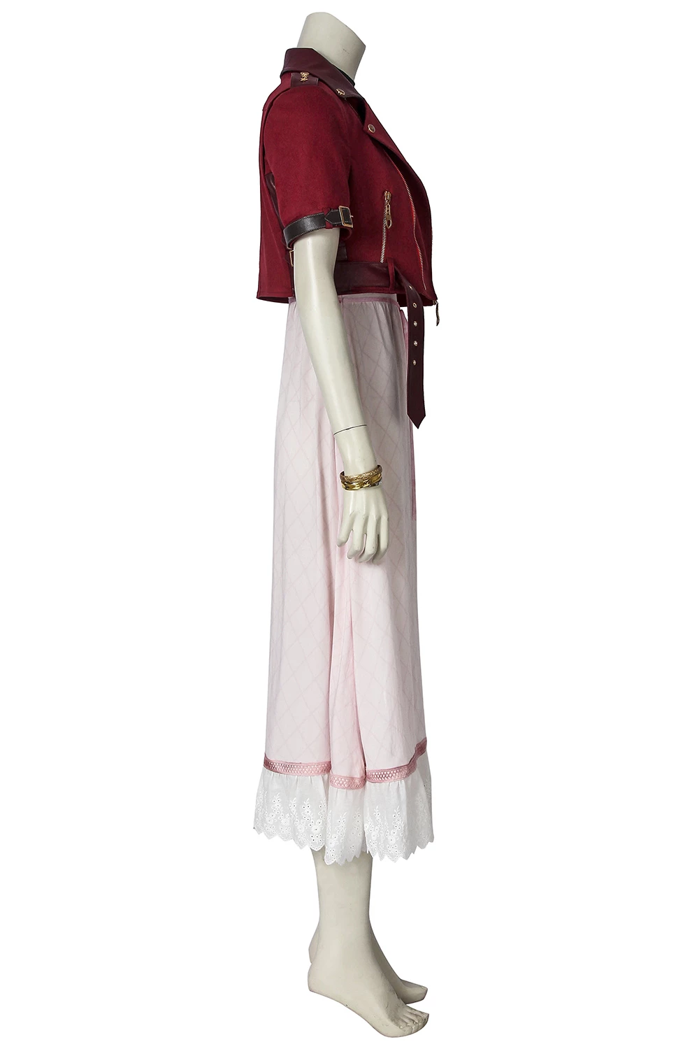 Final Fantasy VII Crisis Core: Aerith Gainsborough Cosplay Costume 6 Final Fantasy VII Crisis Core: Aerith Gainsborough Cosplay Costume - Image 4
