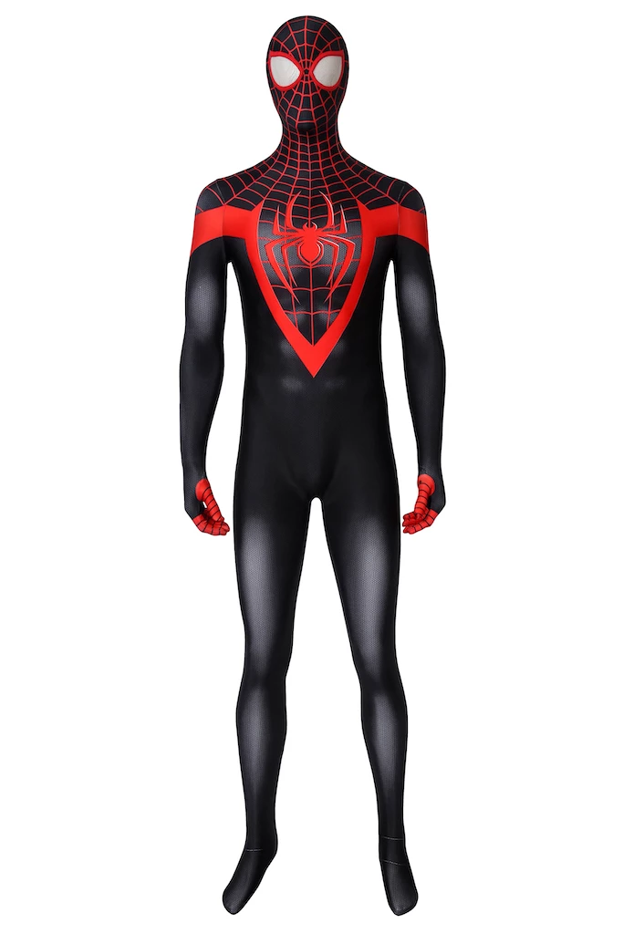 Ultimate Spider-Man Miles Morales Jumpsuit Cosplay Costume 3 Ultimate Spider-Man Miles Morales Jumpsuit Cosplay Costume