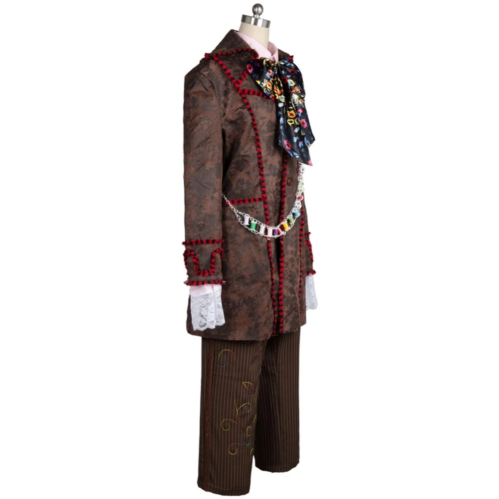 Alice In Wonderland Johnny Depp Mad Hatter Cosplay Costume 4 Alice In Wonderland Johnny Depp Mad Hatter Cosplay Costume - Image 2