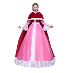 Beauty And The Beast Belle Dress Cosplay Costume With Cape