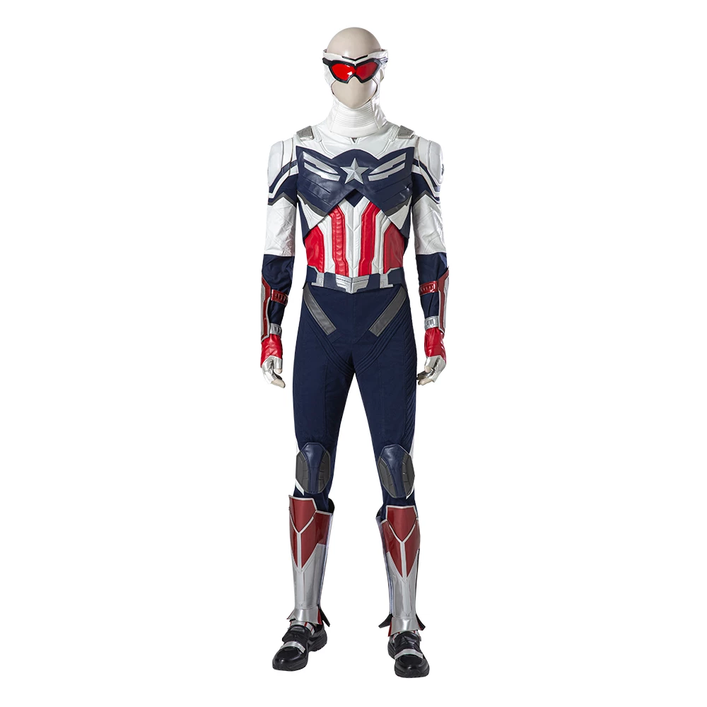 The Falcon And The Winter Soldier Sam Wilson Captain America Cosplay Costume Leather Version 3 The Falcon And The Winter Soldier Sam Wilson Captain America Cosplay Costume Leather Version