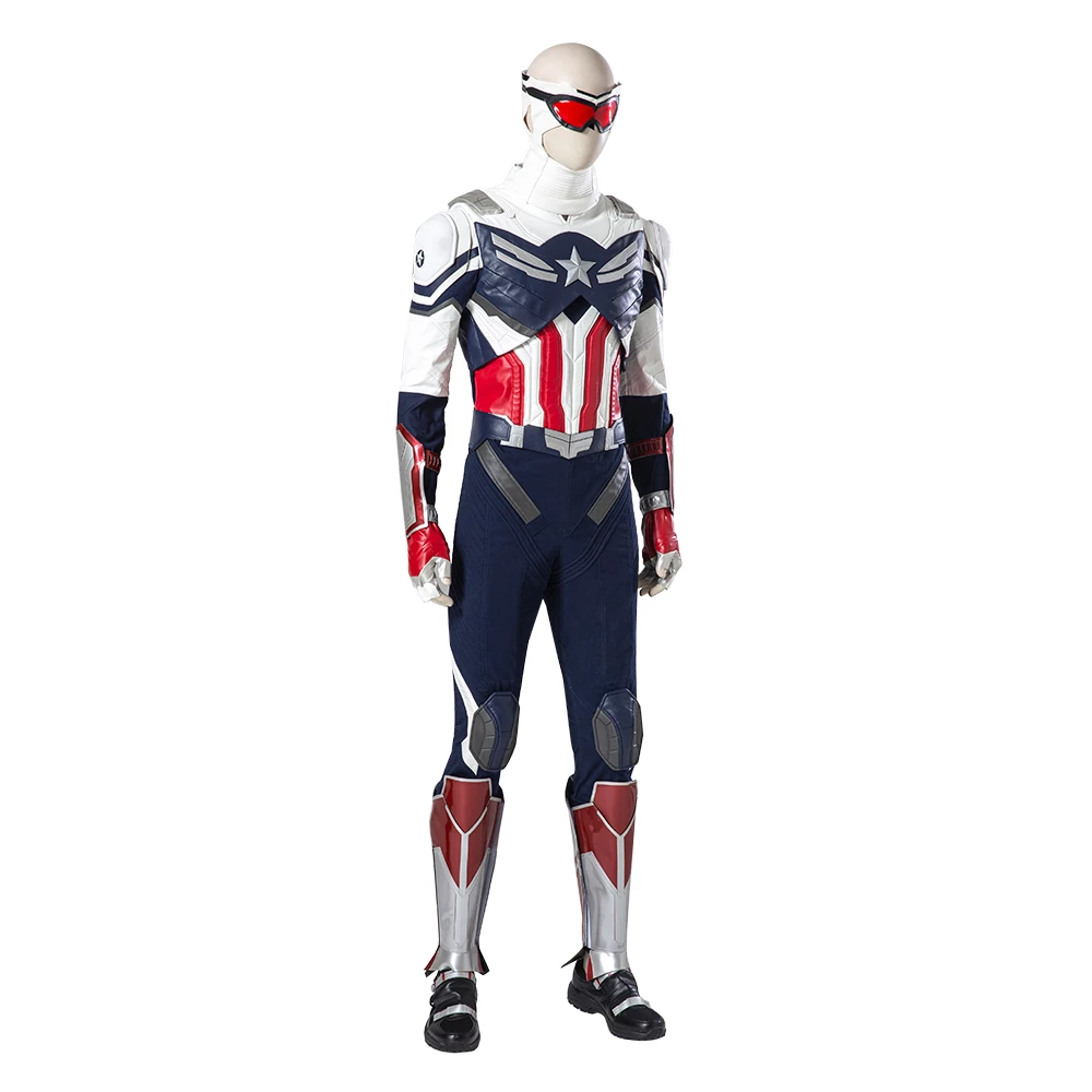 The Falcon And The Winter Soldier Sam Wilson Captain America Cosplay Costume Leather Version 6 The Falcon And The Winter Soldier Sam Wilson Captain America Cosplay Costume Leather Version - Image 4