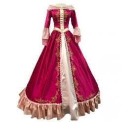 Deluxe Beauty And The Beast Belle Dress Cosplay Costume With Cape -Game Costumes Shop COS 017 02 128