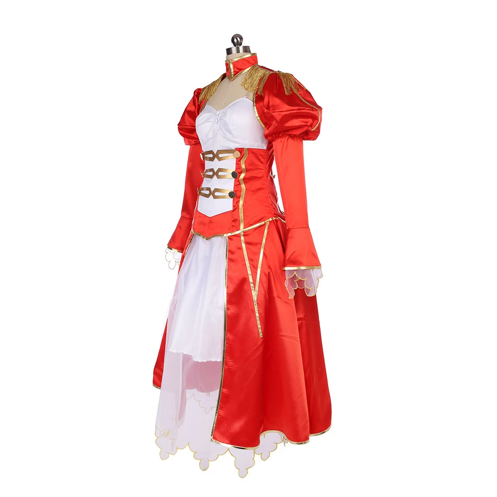 Fate/Extra Red Saber Nero Cosplay Costume 4 Fate/Extra Red Saber Nero Cosplay Costume - Image 2
