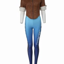 Overwatch Tracer Lena Oxton Blue Version Cosplay Costume 17 Overwatch Tracer Lena Oxton Blue Version Cosplay Costume -Game Costumes Shop COS 017 05 19