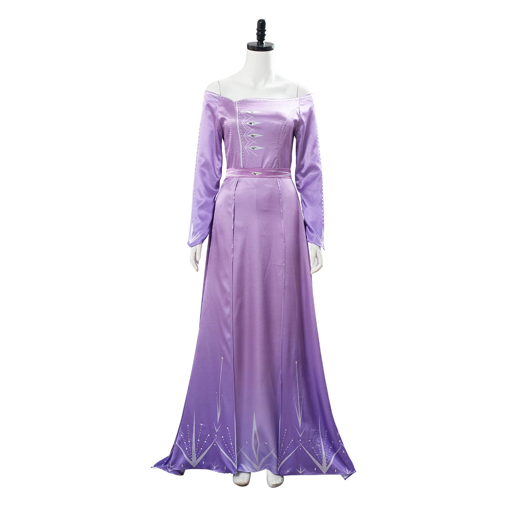 Frozen 2 Princess Elsa Purple Dress Cosplay Costume 3 Frozen 2 Princess Elsa Purple Dress Cosplay Costume