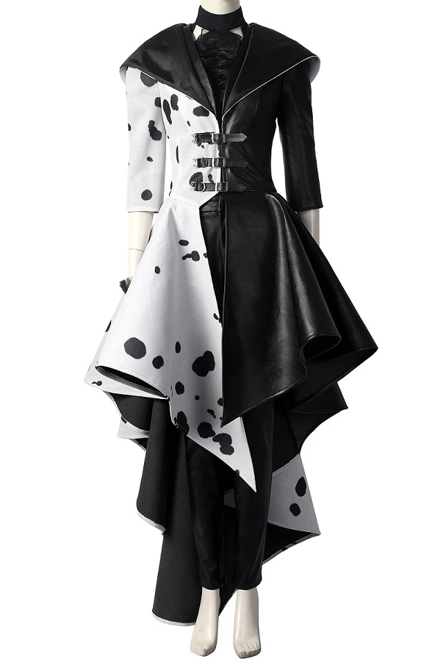 Cruella Cruella De Vil Suit Cosplay Costume 3 Cruella Cruella De Vil Suit Cosplay Costume