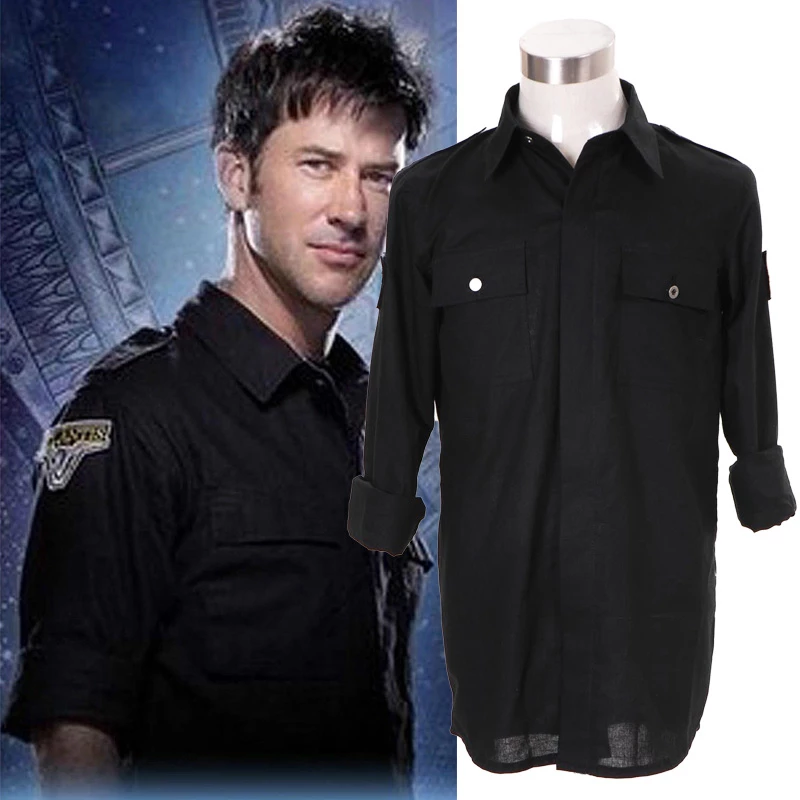 Stargate Atlantis John Sheppard Shirt Cosplay Costume 4 Stargate Atlantis John Sheppard Shirt Cosplay Costume - Image 2