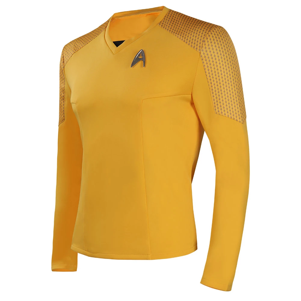 Star Trek: Strange New Worlds Christopher Pike Yellow Shirt Cosplay Costume 5 Star Trek: Strange New Worlds Christopher Pike Yellow Shirt Cosplay Costume - Image 3