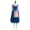 Beauty And The Beast Belle Maid Blue Dress Cosplay Costume