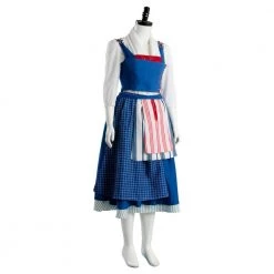 Beauty And The Beast Belle Maid Blue Dress Cosplay Costume -Game Costumes Shop COS 025 03 56