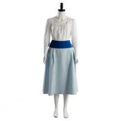Beauty And The Beast Belle Maid Blue Dress Cosplay Costume -Game Costumes Shop COS 025 05 21